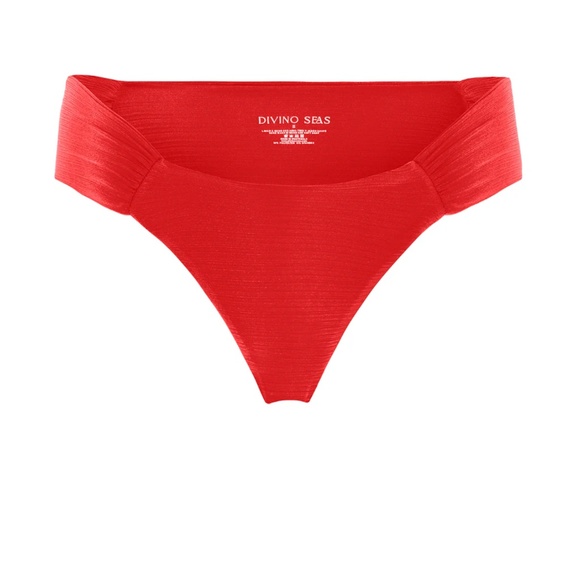 Divino Seas Nasia Red Bikini Bottom size L - Picture 1 of 3